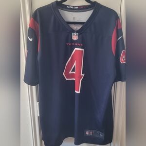 NFL Texans Navy and Red Men's DeShaun Watson Jersey